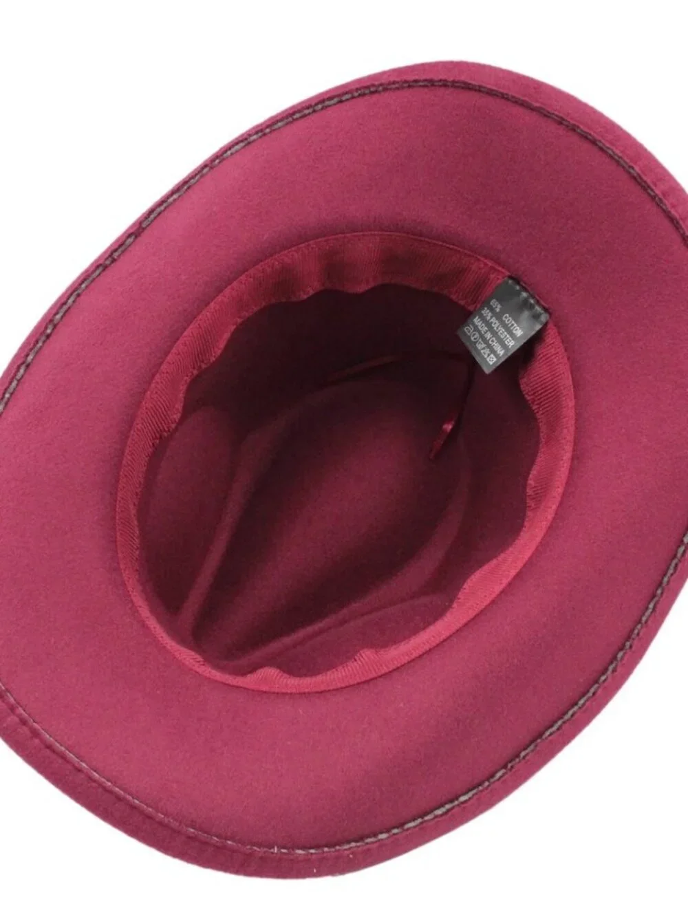 Maroon Red Western Cowboy Hat Wide Brim Ranch Rodeo Cowgirl Festival Boho Hat